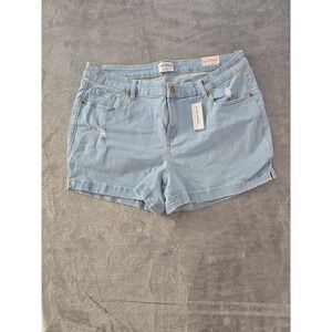 Lane Bryant Women's Size 20‎ Light Wash Denim Midi Shorts Flex Magic Waistband